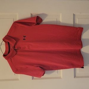 Youth Red Under Armour collared shirt